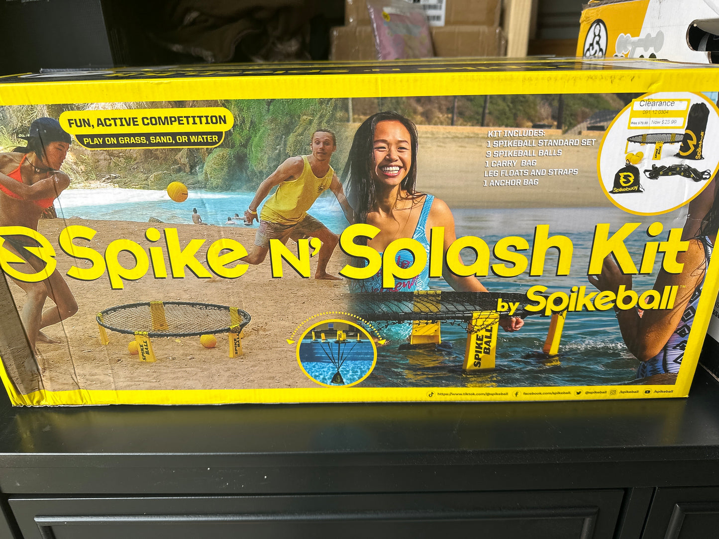 Spikeball Spike N' Splash Bundle Roundnet Set - 20pc Portable Kit with Spikebuoy
