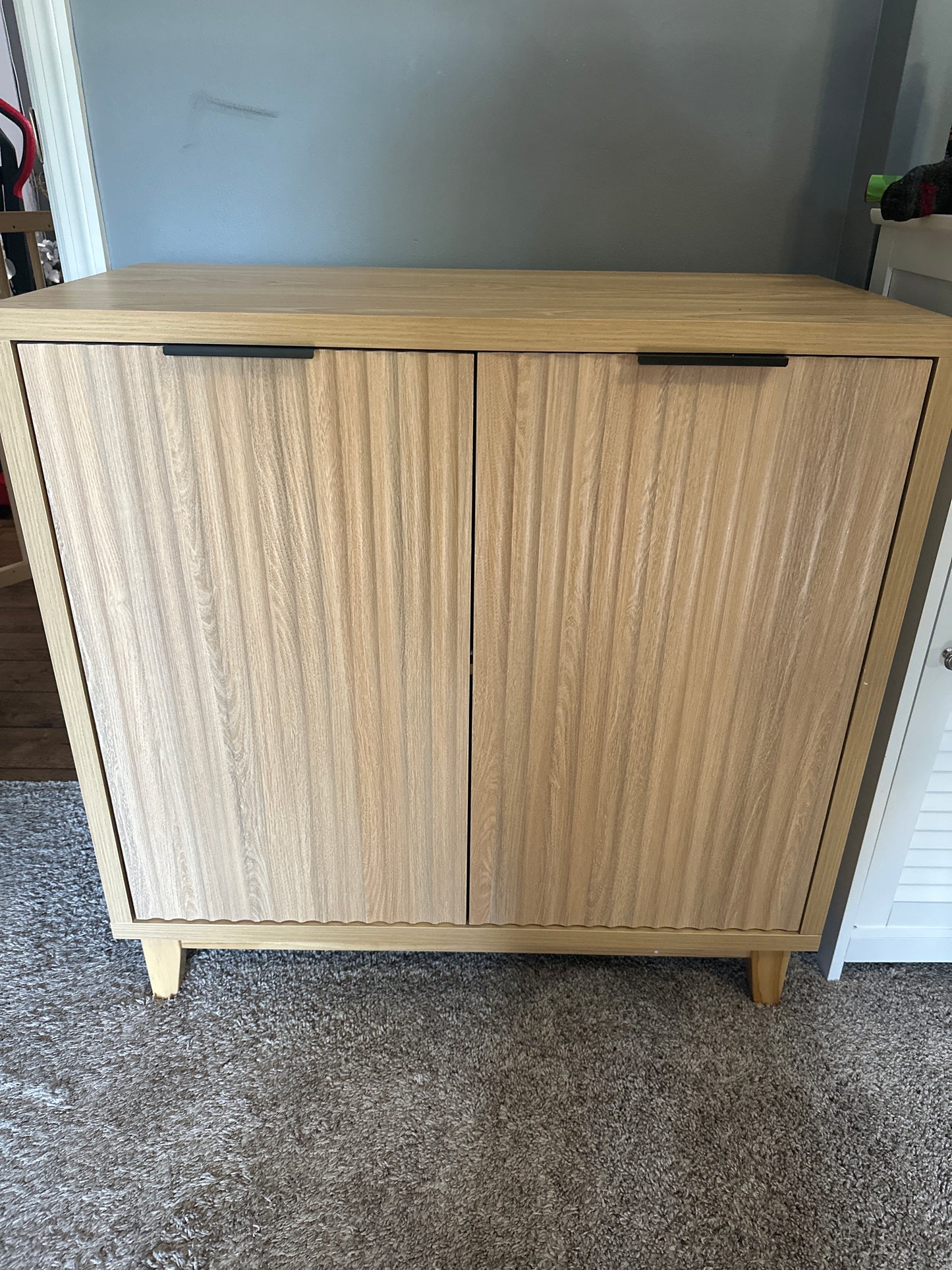 Modern Sideboard Fluted Buffet Cabinet with Storage Cabinet