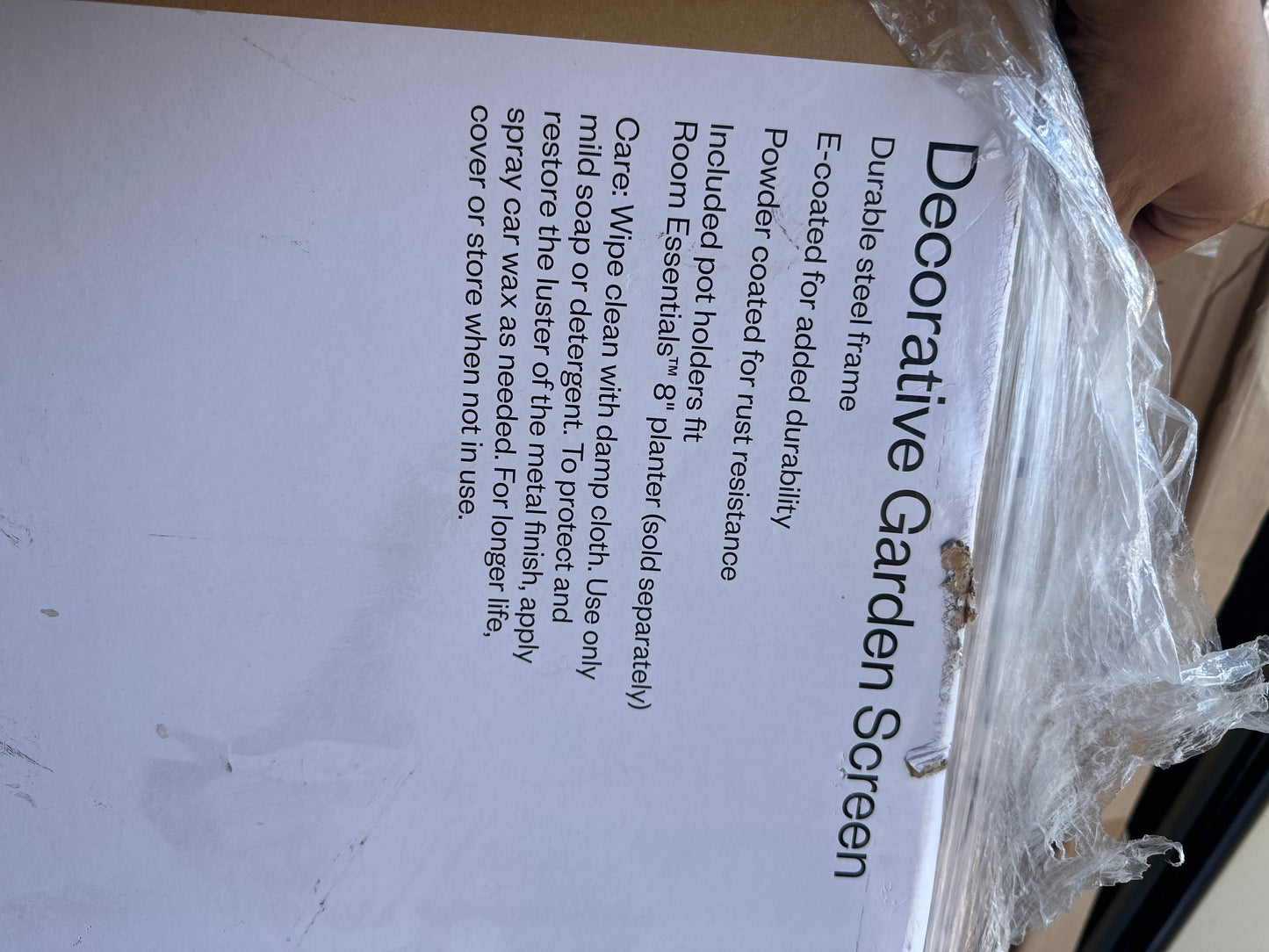 A-Frame Patio Decorative Screen Black 1.83'x5.41'x4.25' - Room Essentials™