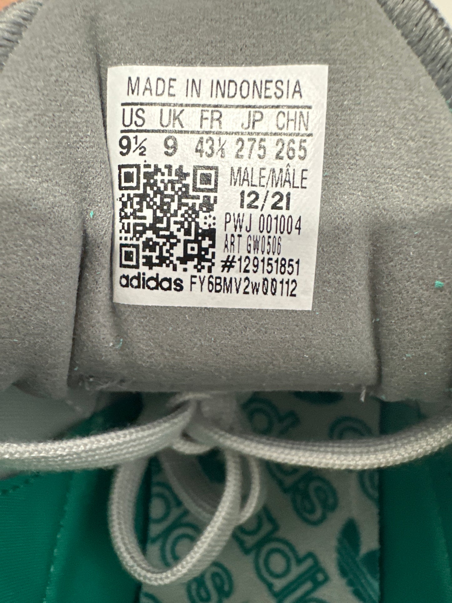 Adidas Retropy F2 Glory Green Grey White Men's Shoes Size 9.5 GW0506