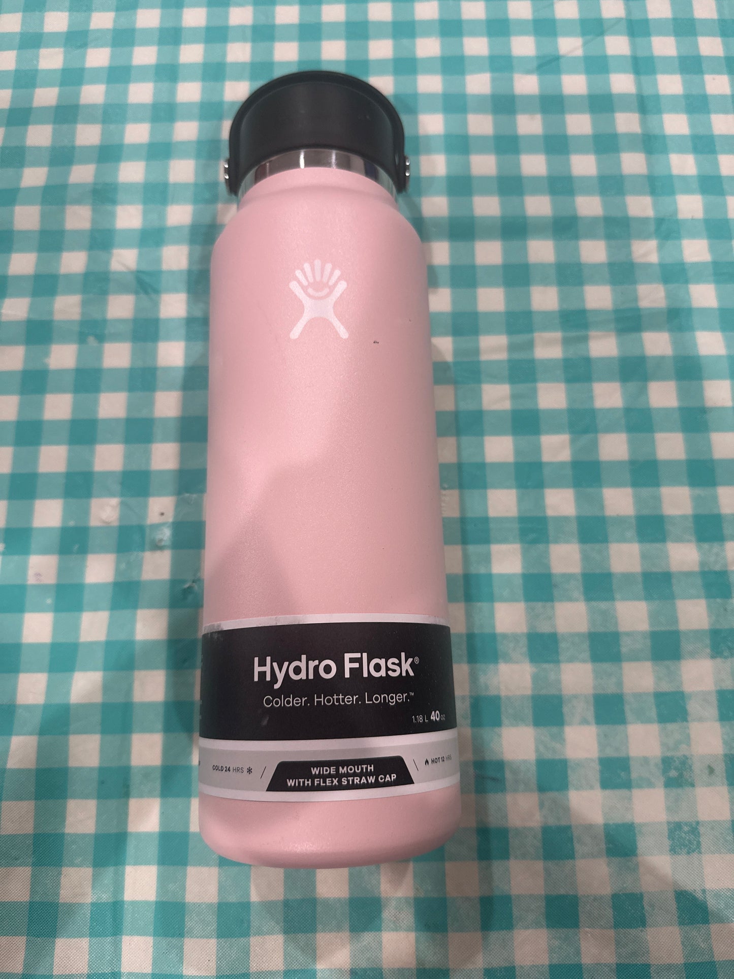 Hydro Flask Wide Mouth Flex Straw Bottle-Little Pink