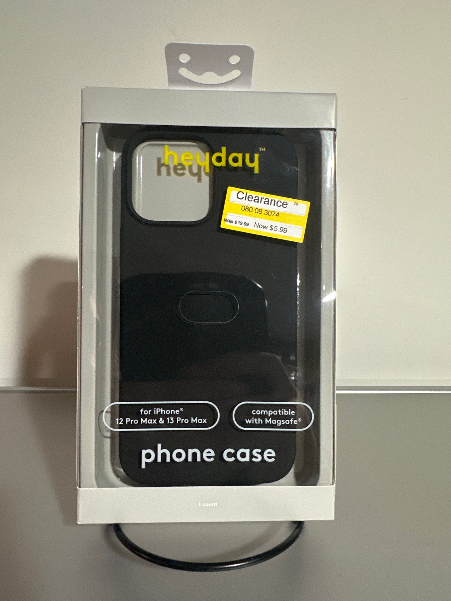 heyday™ Antimicrobial Black Phone Case for iPhone 12 Pro Max & 13 Pro Max (MagSafe Compatible)