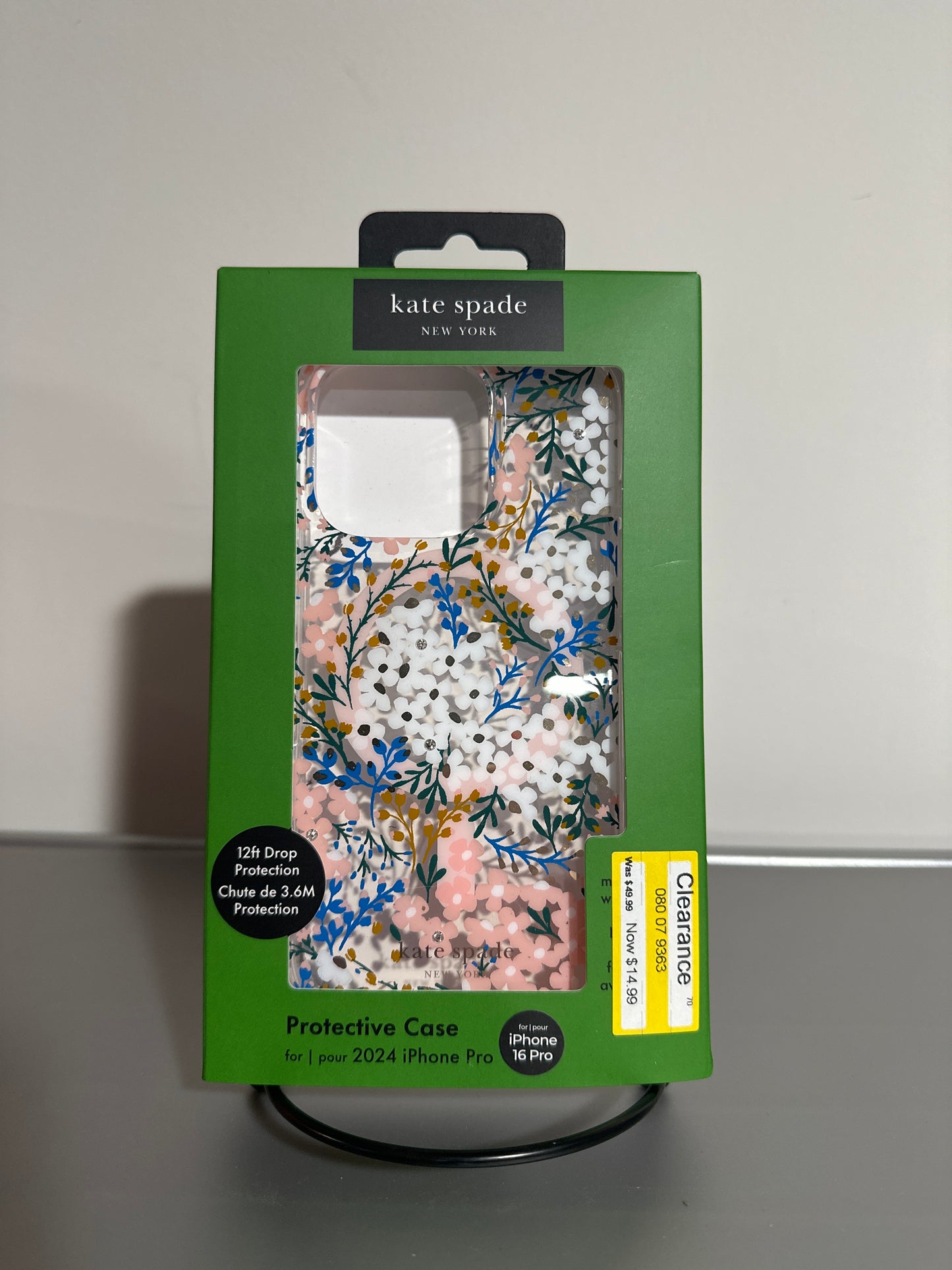 Kate Spade New York® Floral Clear Phone Case for iPhone 16 Pro