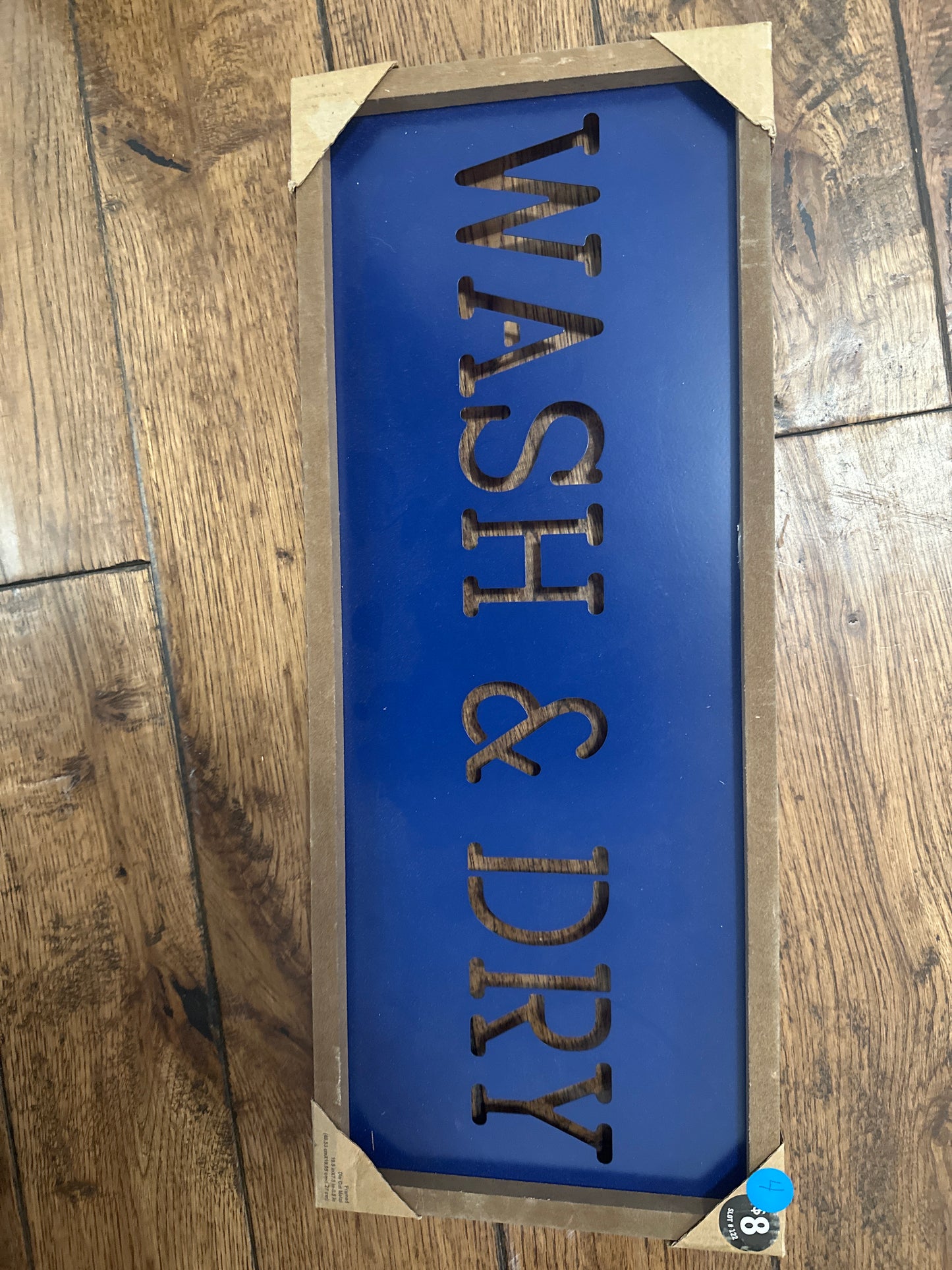 Wash and Dry Metal Sign