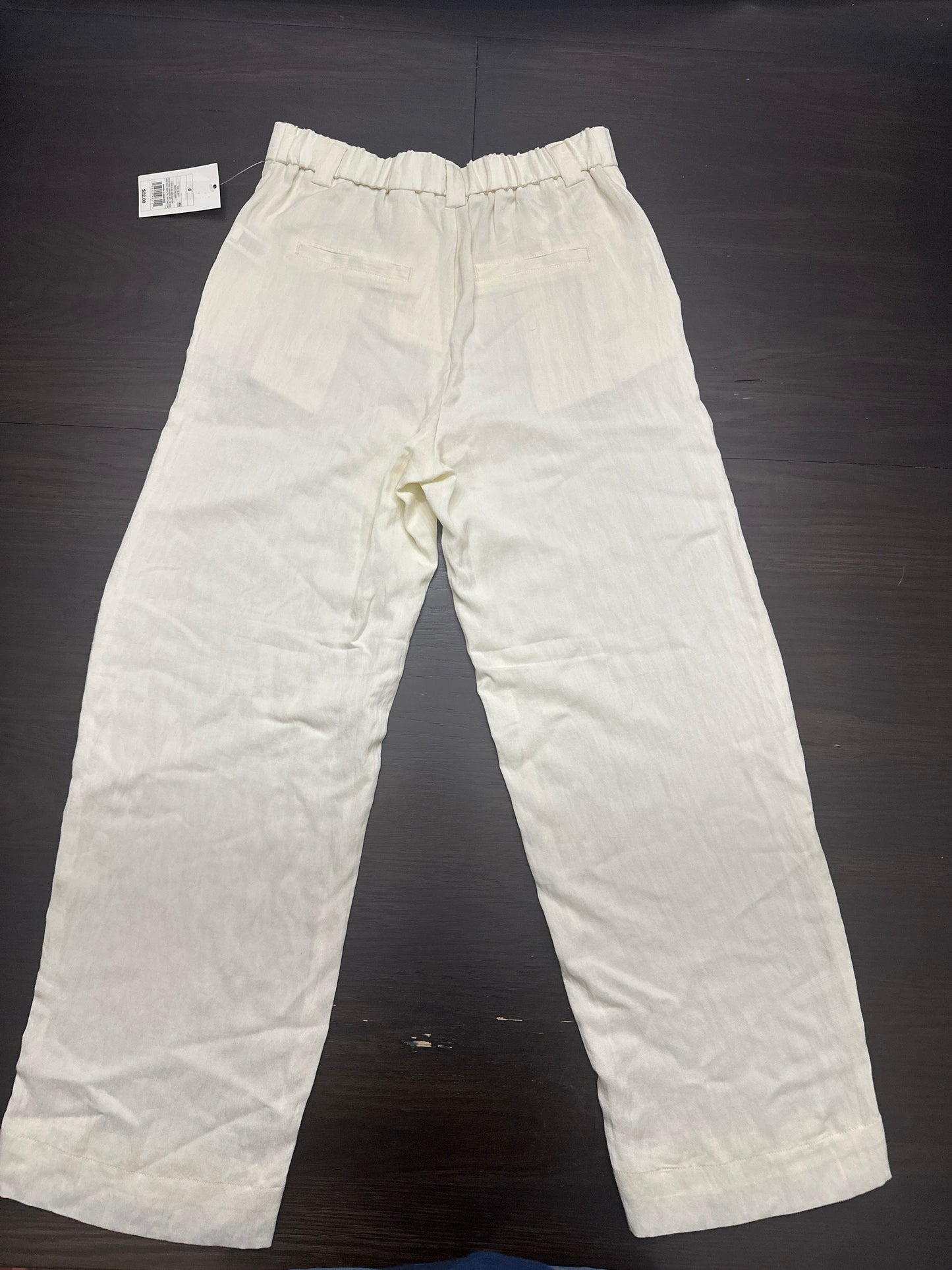 A New Day™ Off-White Linen-Blend Ankle Pants – Women’s Size 6