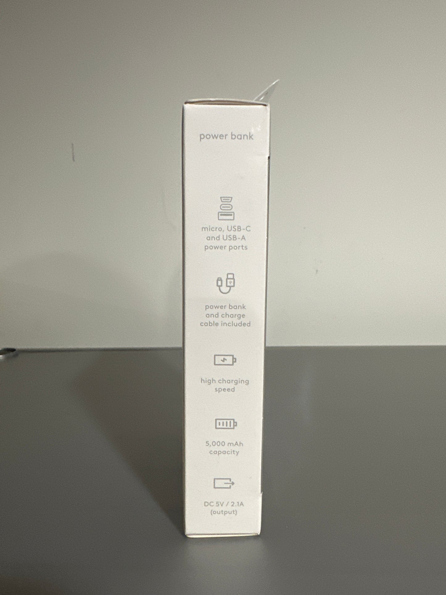 Heyday Power Bank – 5,000mAh Portable Charger with LED Power Display