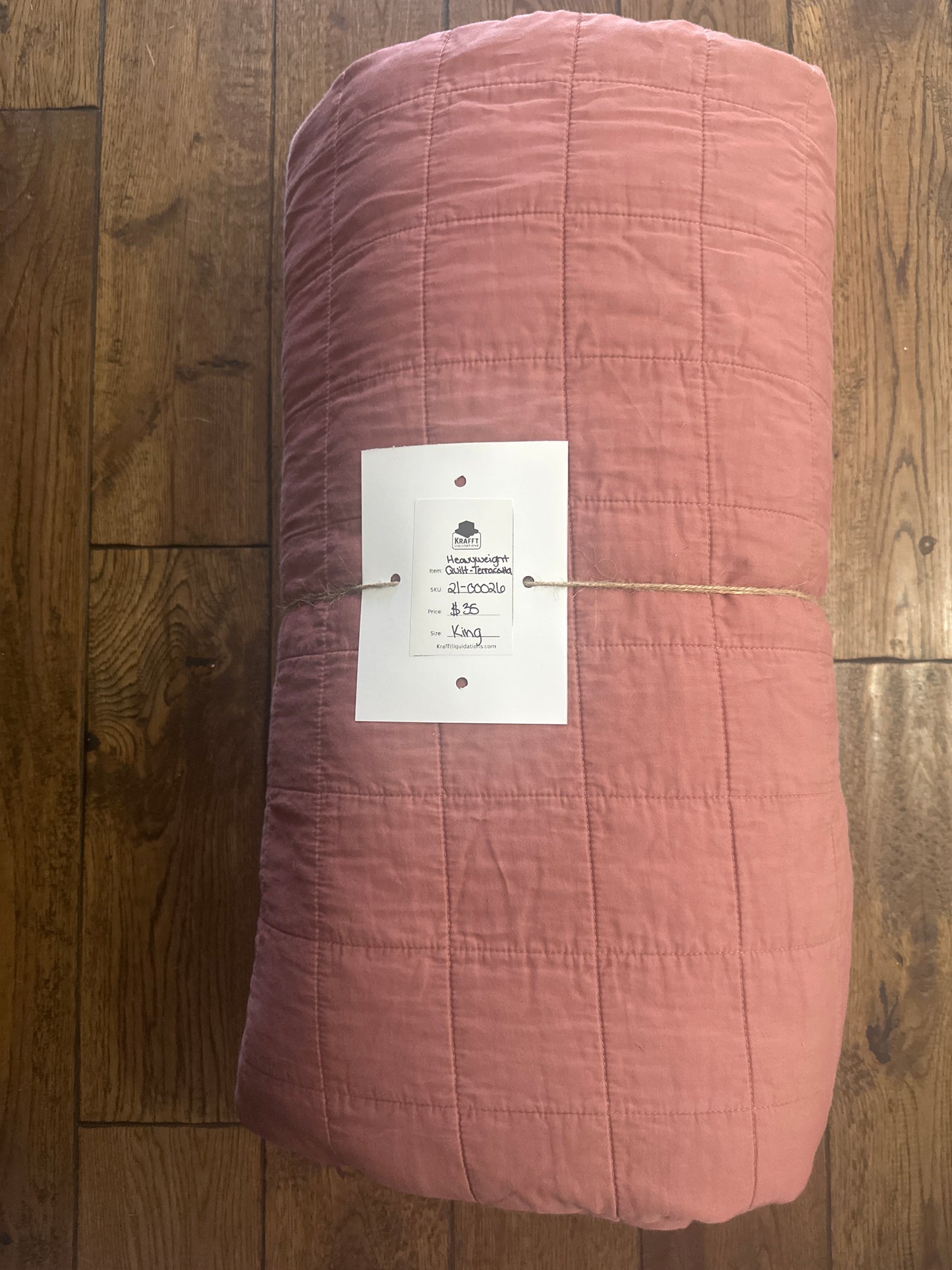 Heavyweight Linen Quilt - Casaluna™-Rose-King