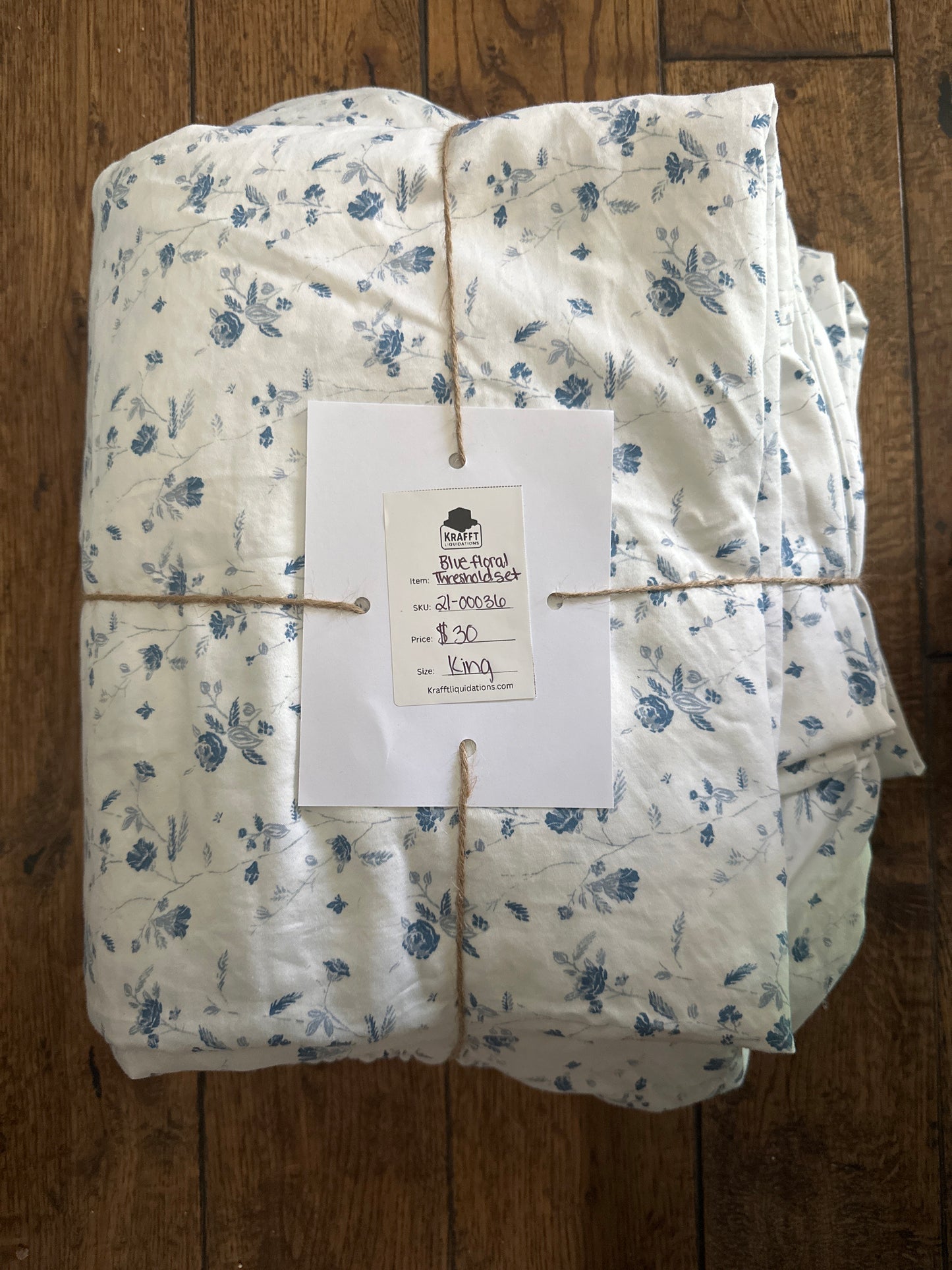 Printed Performance 400 Thread Count Sheet Set - Threshold™-King-Blue Floral