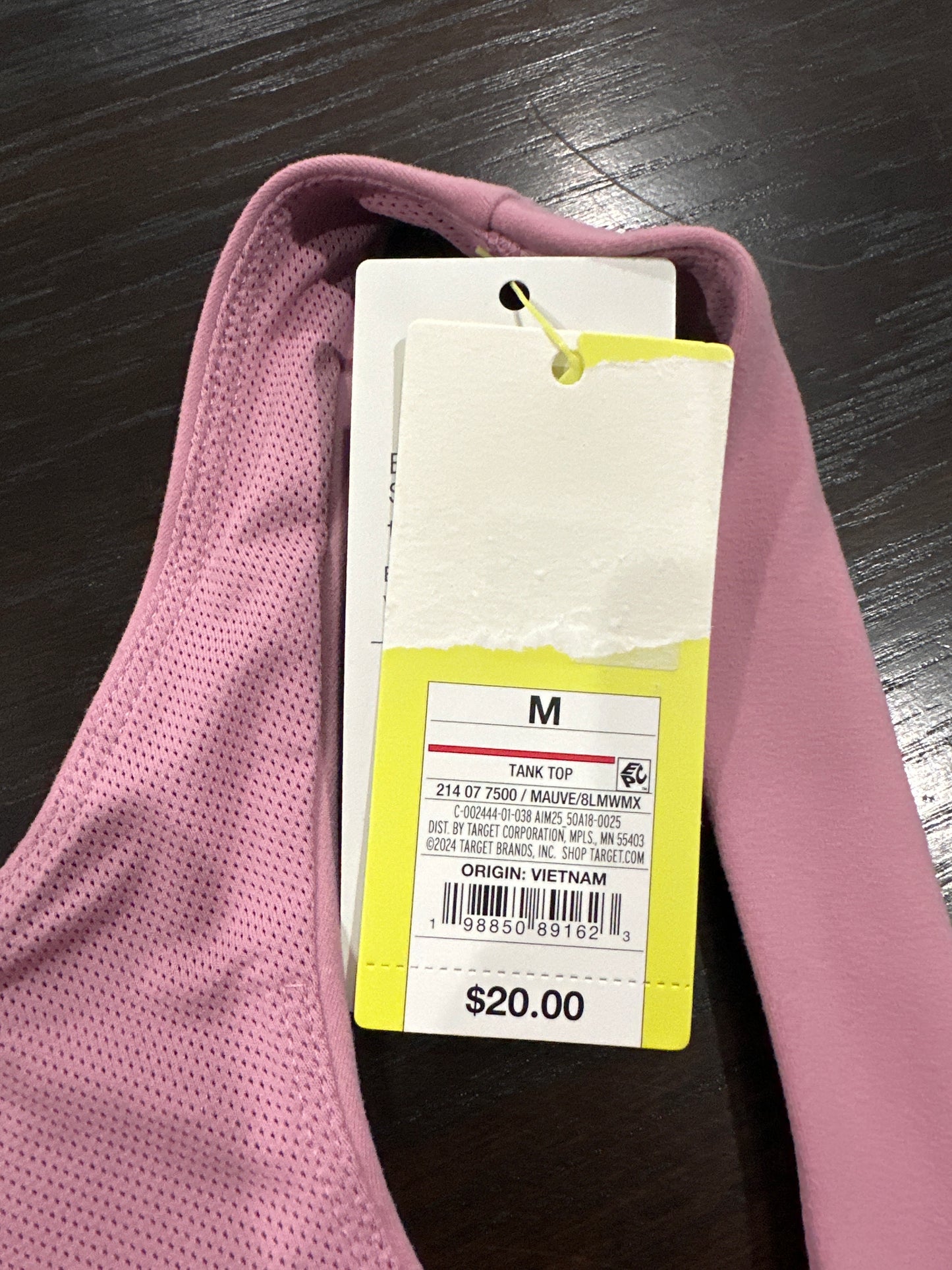 All in Motion Women’s Everyday Soft Tank Top Mauve Size M Built-In Bra