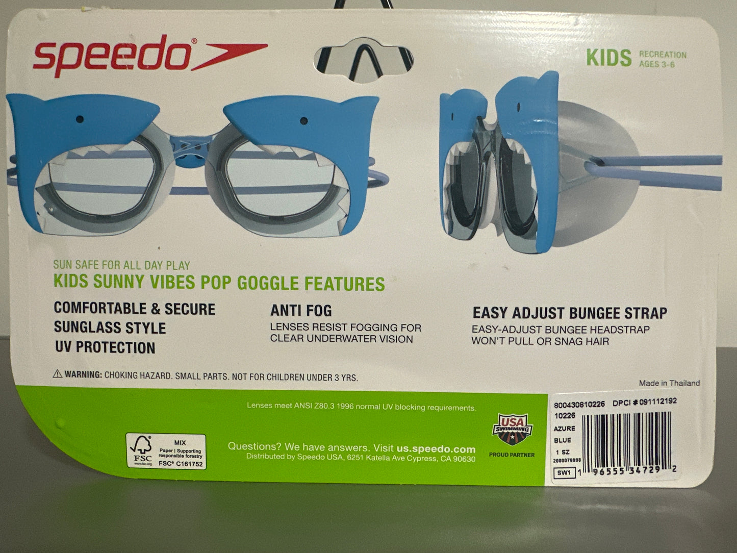 Speedo Kids Sunny Vibes Pop Goggle – Shark Design