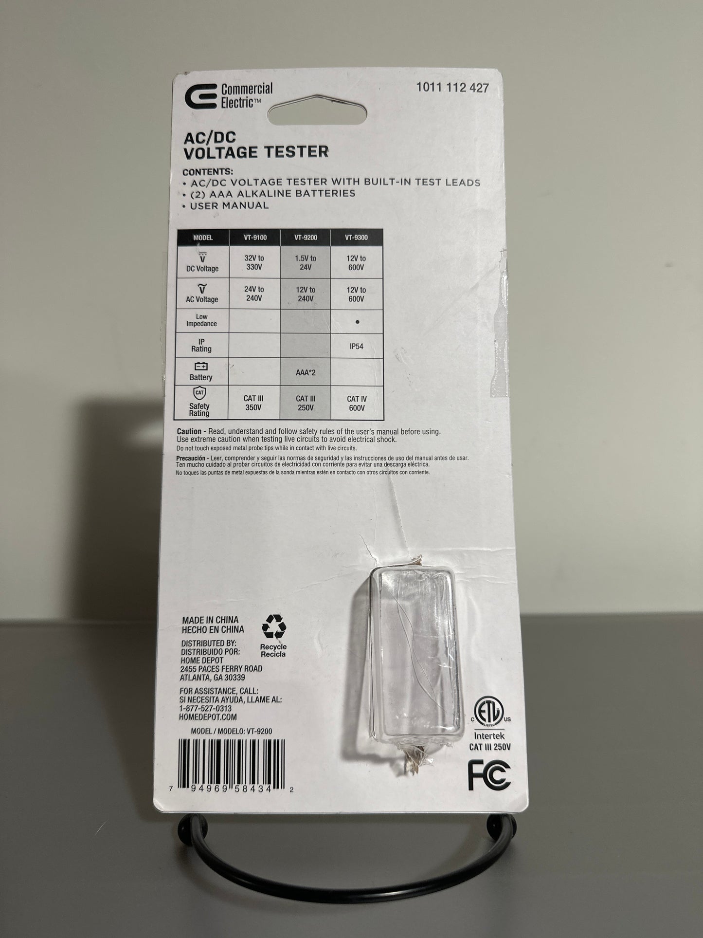 Commercial Electric AC/DC Voltage Tester VT-9200