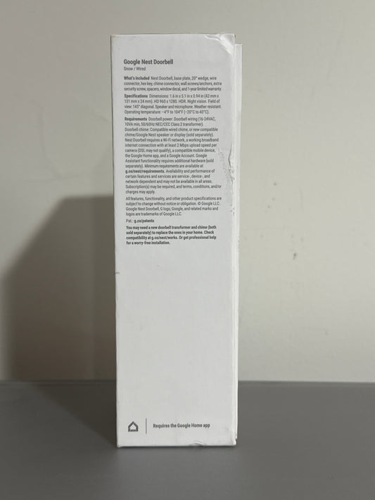 Google Nest Doorbell (2nd Generation) – Wired Smart Video Doorbell