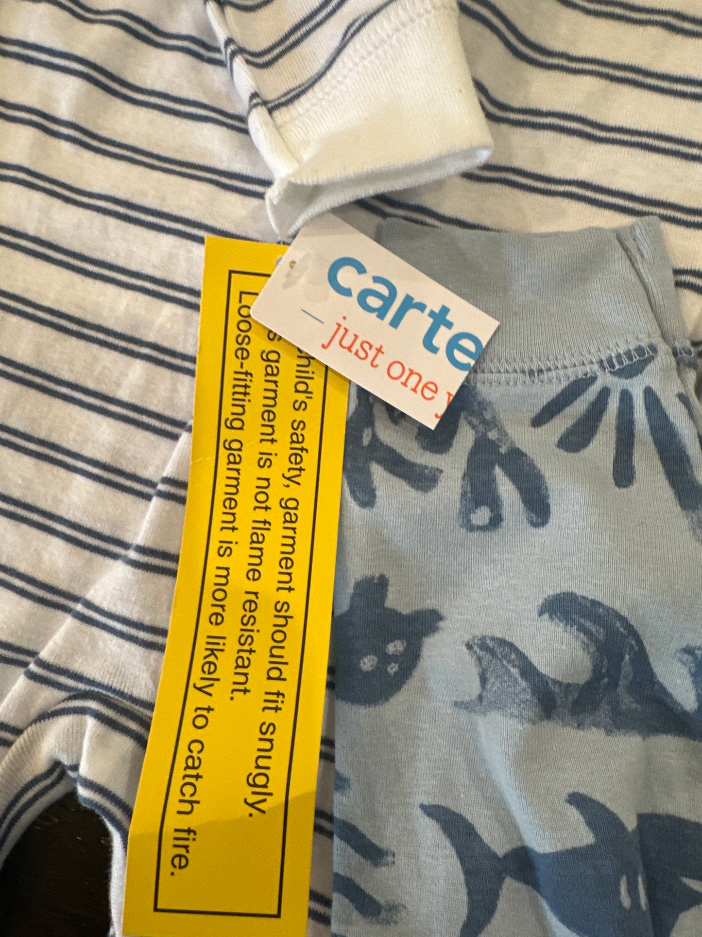 Carter’s® Baby 2-Pack Long Sleeve Sleepers – Ocean Print & Stripe