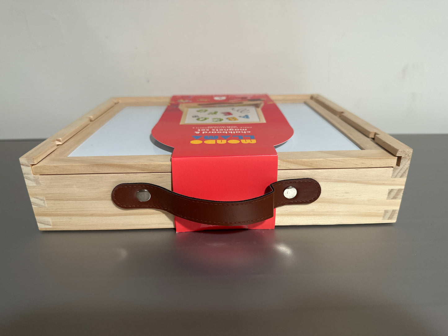 Mondo Llama Chalkboard & Magnets Set Wooden Kids Learning Toy Alphabet