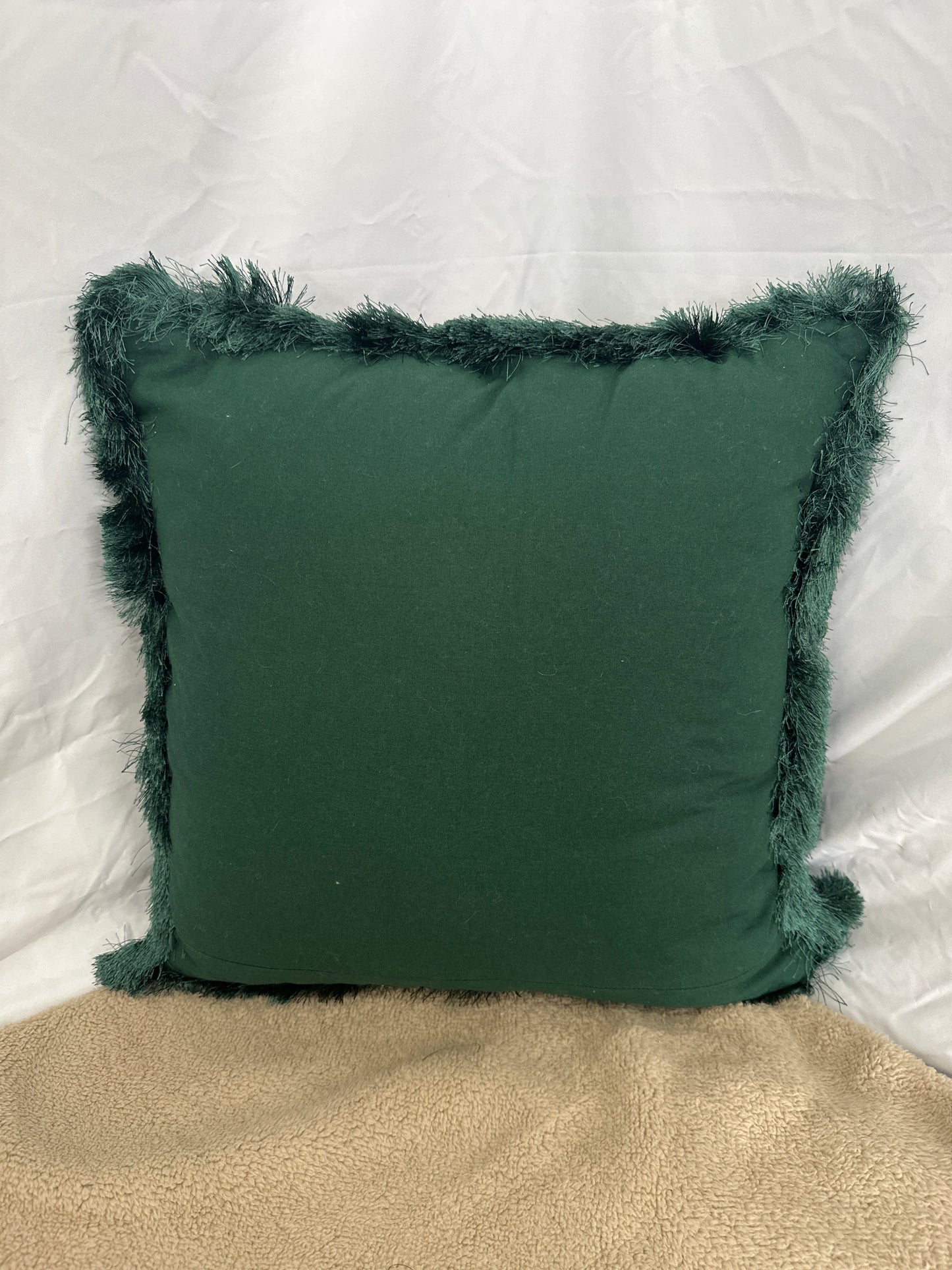 Threshold™ Embroidered Velvet Fringe Decorative Throw Pillow