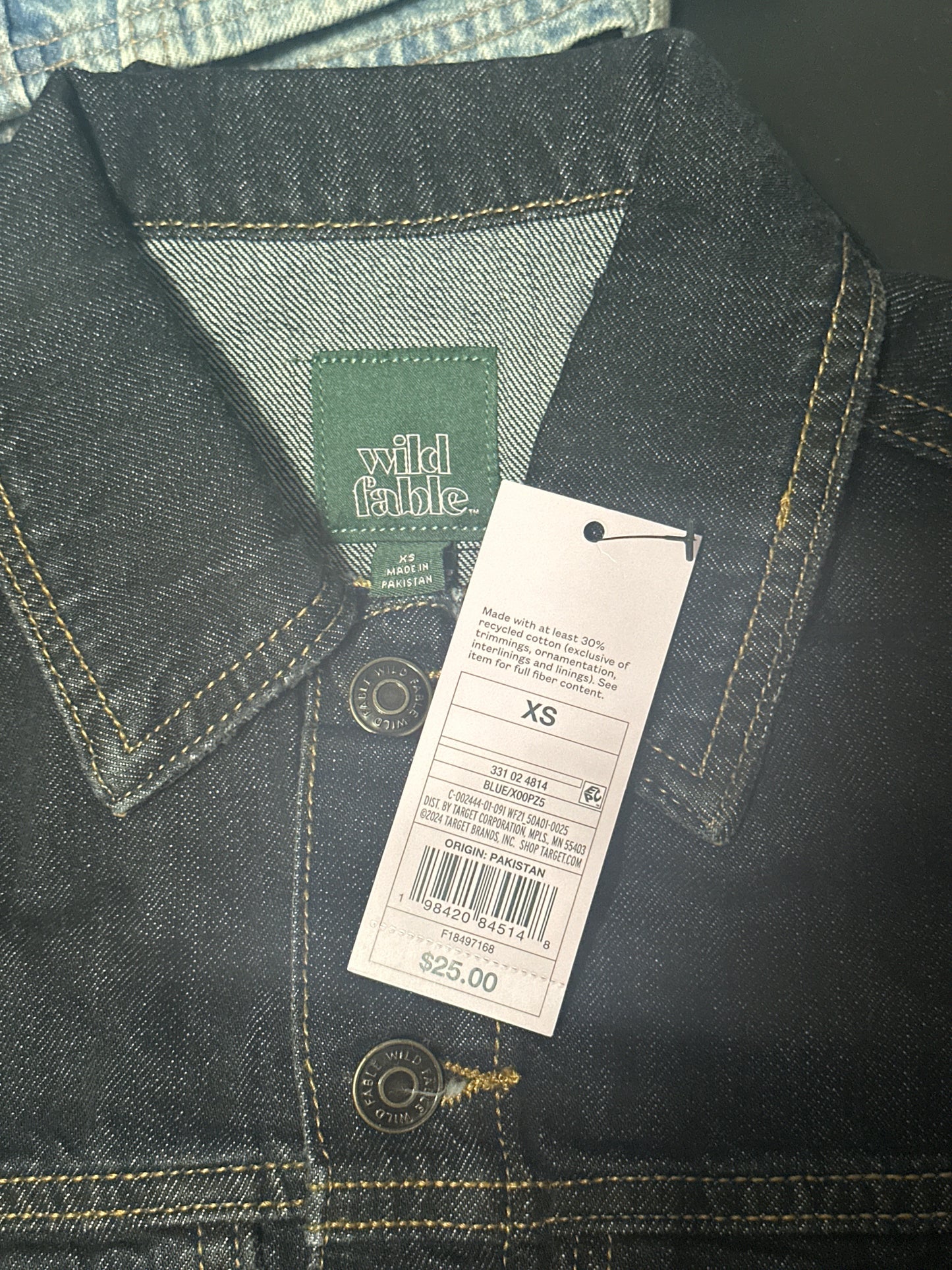 Women's Sleeveless Dark Wash Denim Vest