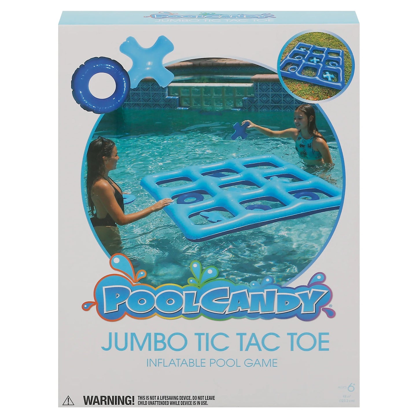 PoolCandy 2 or More Players Inflatable Tic Tac Toe Pool Game