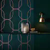 Palais Green and Copper Geometric Paste the Wall Wallpaper- 11yrds x 20.9in