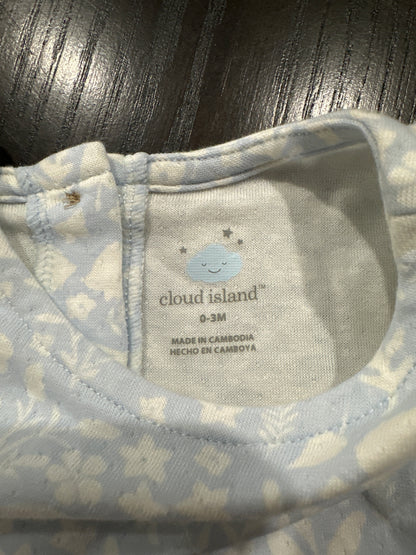 Cloud Island Baby Sleeveless Ruffle Romper Woodland Print Organic Cotton