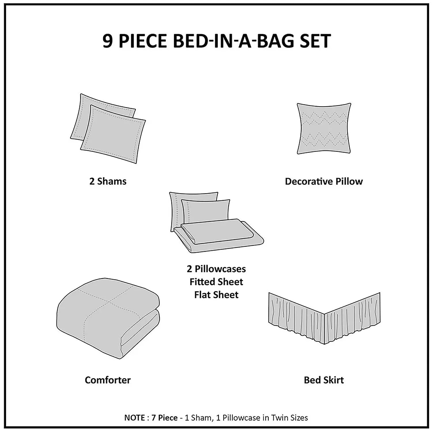 Madison Park Essentials Barret Comforter Set with Cotton Bed Sheets and Throw Pillow Cal King