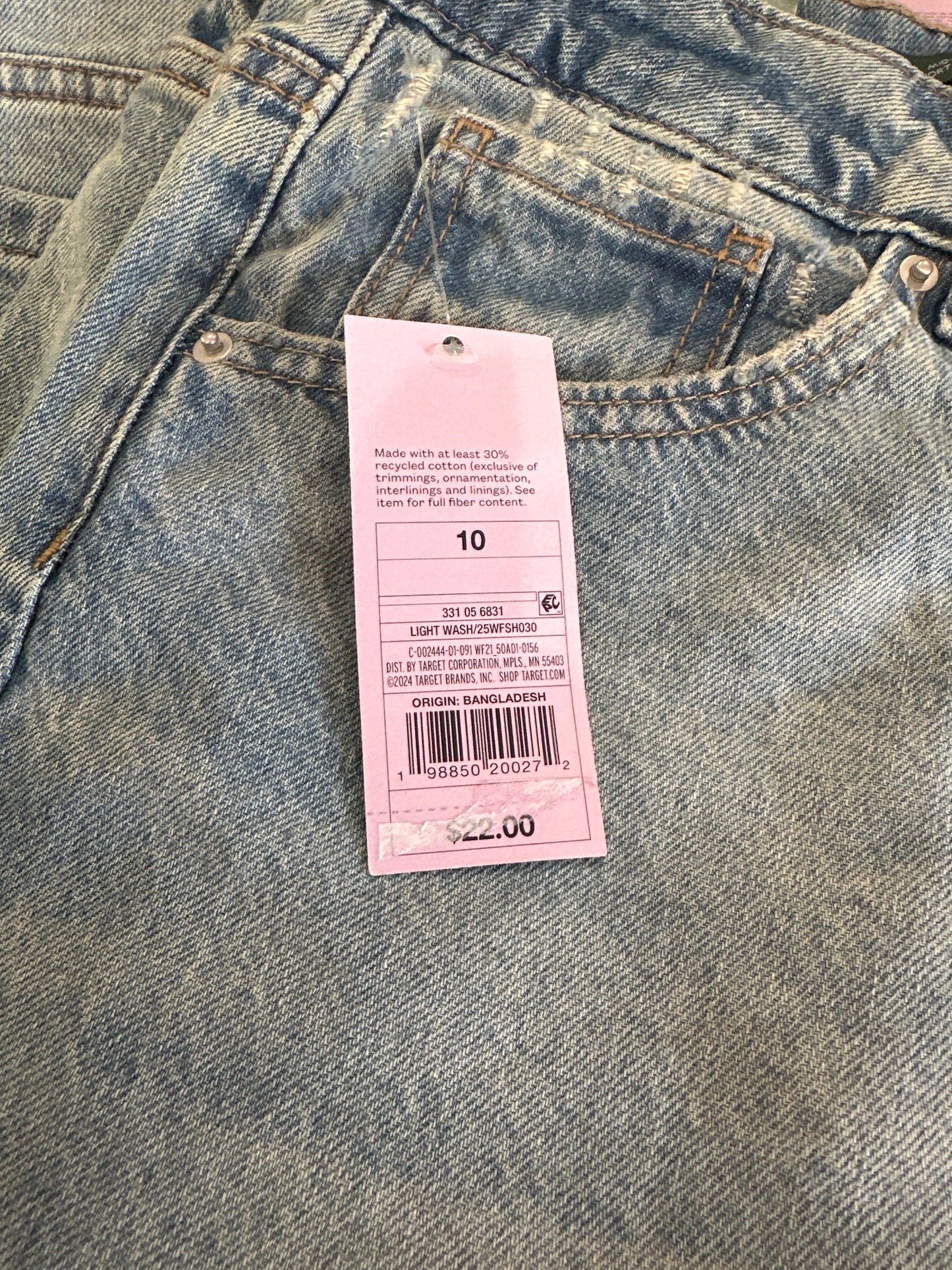 Wild Fable Women's Mid Rise Denim Bermuda Shorts Light Wash