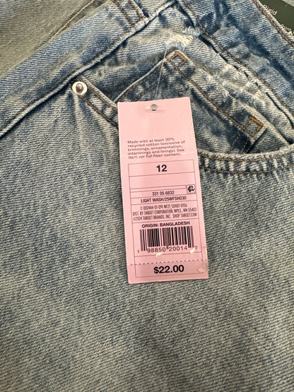 Wild Fable Women's Mid Rise Denim Bermuda Shorts Light Wash