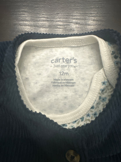 Carter’s® 2-Piece Baby Girl Corduroy Dress & Floral Long Sleeve Bodysuit Set