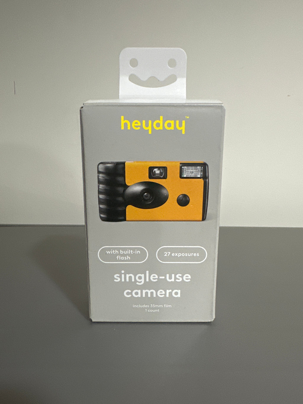 Heyday Single-Use Camera Yellow with Flash – 35mm Film (27 Exposures)