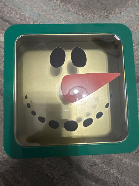Snowman Face Tin