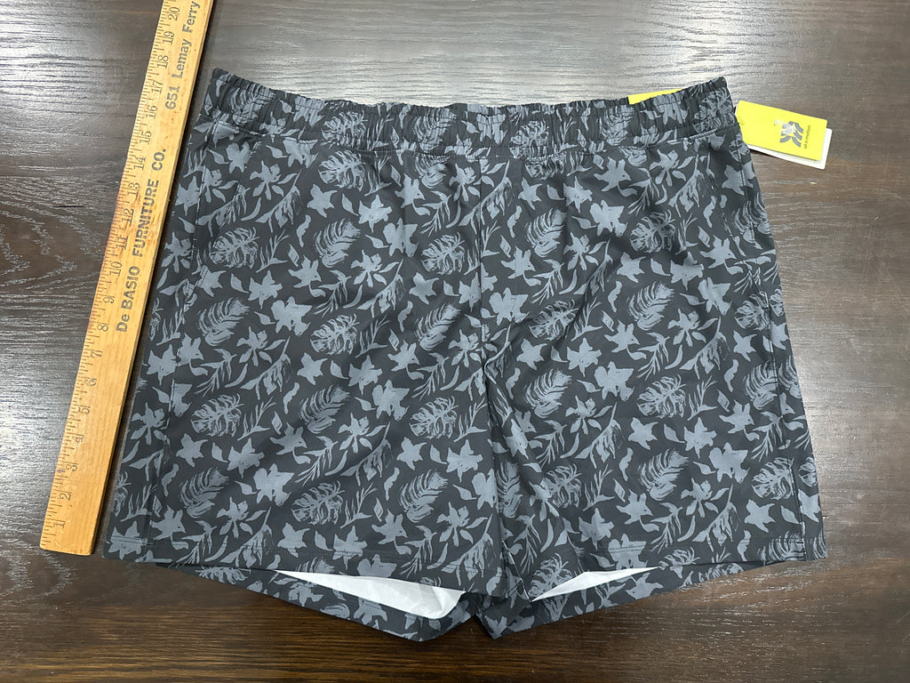 All in Motion Men's Hybrid Shorts 6" Black Gray Floral XL