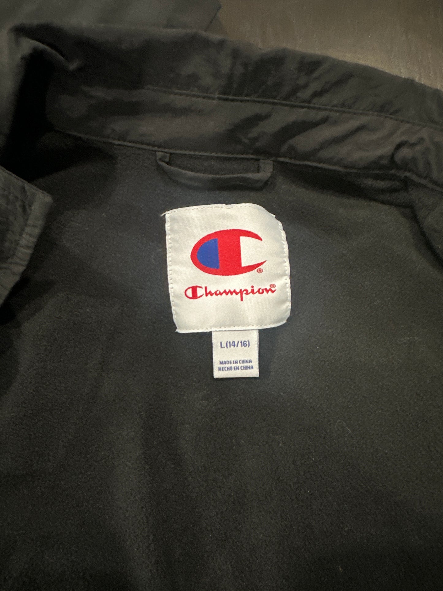 Champion Boys Snap Button Coach Jacket – Black