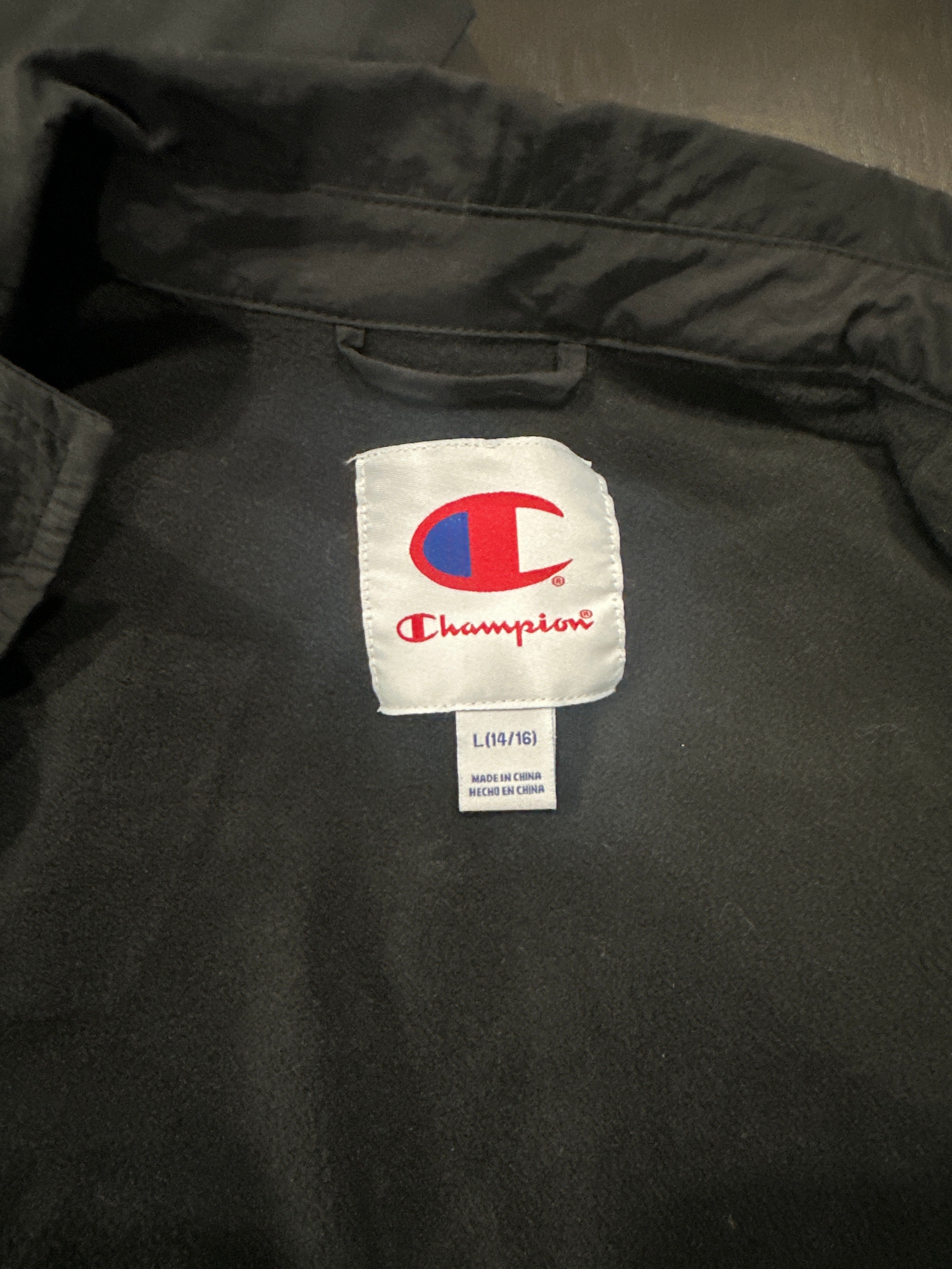 Champion Boys Snap Button Coach Jacket – Black