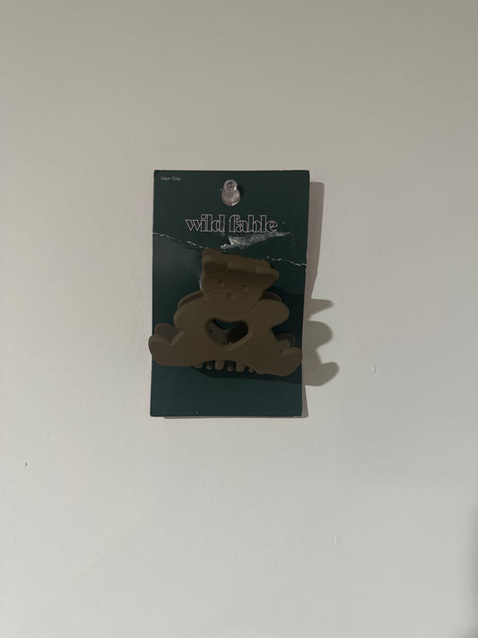 Wild Fable™ Teddy Bear Hair Clip – Neutral Brown