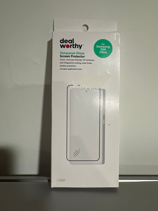 Dealworthy Tempered Glass Screen Protector for Samsung Galaxy S24 Ultra
