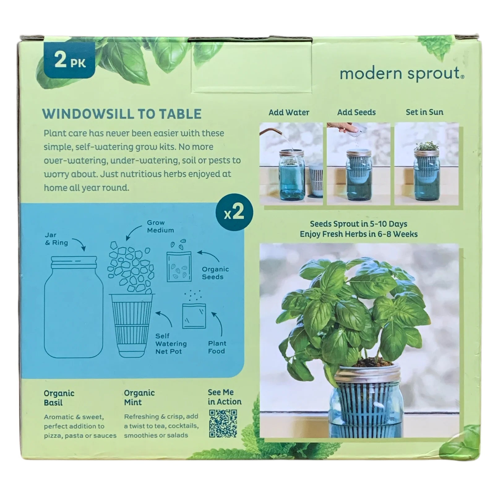 Modern Sprout’s Organic Herb Grow Kit 2pk