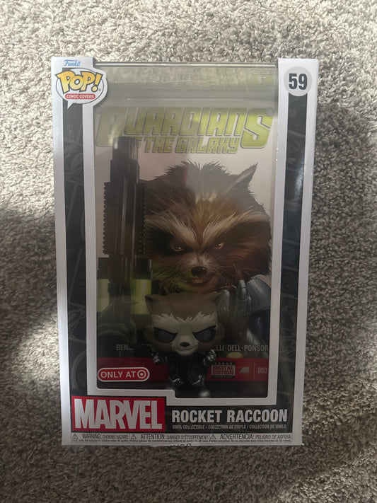 Funko POP! Comic Cover: Guardians of the Galaxy Rocket Raccoon Figure
