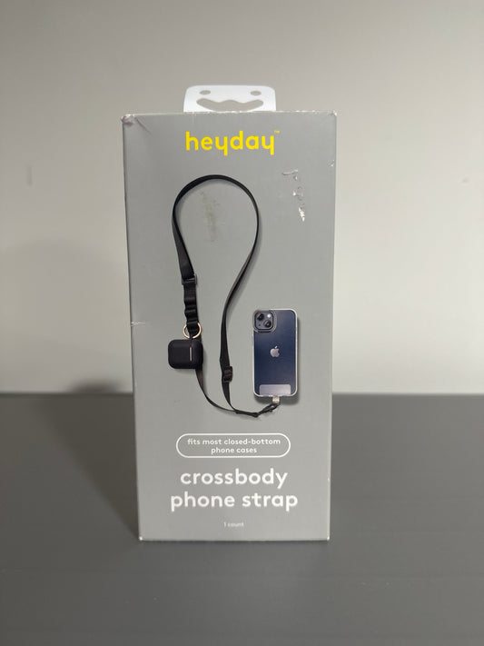 Heyday™ Crossbody Phone Strap – Adjustable Hands-Free Phone Lanyard (Black)