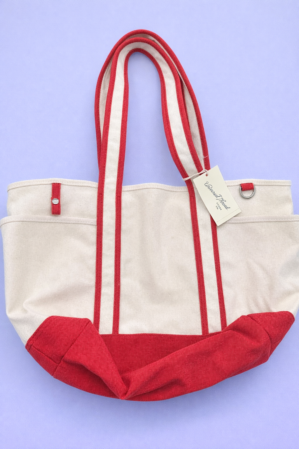 Universal Thread™ Canvas Tote Bag – Red & Natural – Large Everyday Carryall