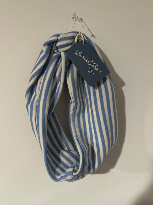 Universal Thread Striped Knit Headband – Blue & Cream Twist Style