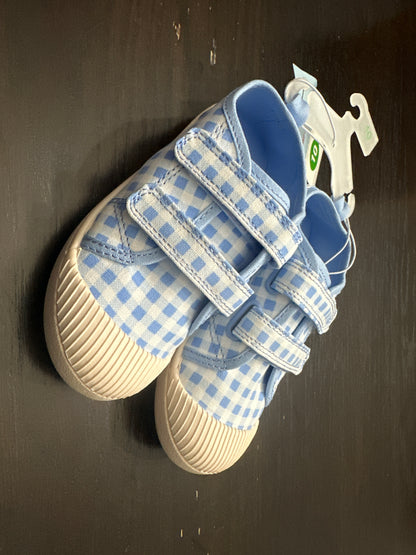 Cat & Jack Baby Gingham Hook-and-Loop Sneakers – Blue (Size 10)