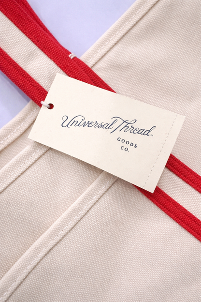 Universal Thread™ Canvas Tote Bag – Red & Natural – Large Everyday Carryall