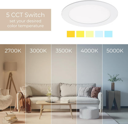Easy Grove 7in 1,150 Lumens Round LED Recessed Light 12 Pack