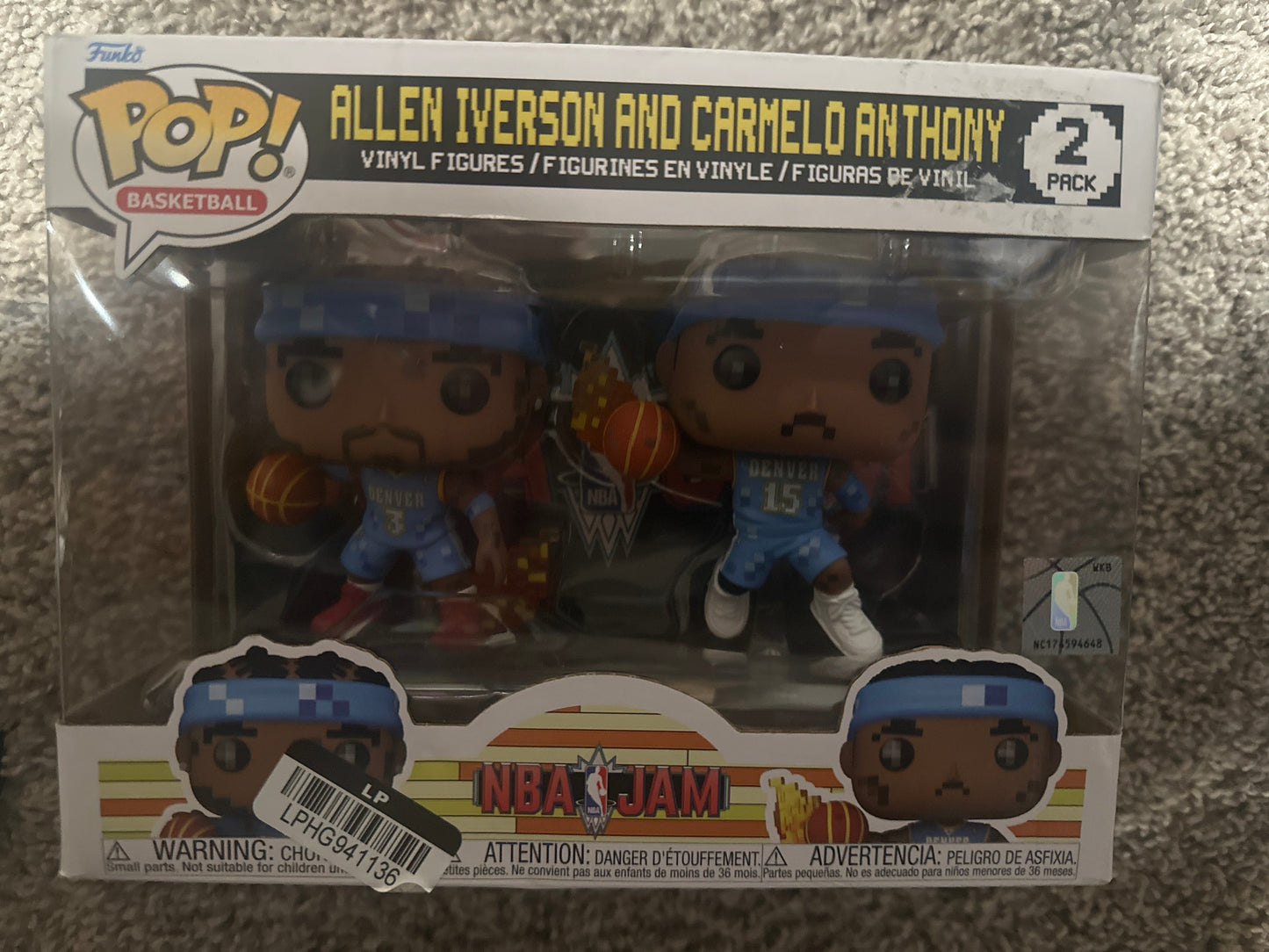 Allen Iverson and Carmelo Anthony Denver Nuggets NBA Jam Funko Pop! Vinyl Figure Two-Pack