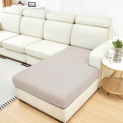 Waterproof Couch Cushion Covers, Washable Sofa Cushion Covers, Stretch Sofa Slipcovers, Thick Jacquard Fabric, Couch Sofa Covers for Pets Furniture Protector(Chaise Cover, Beige)