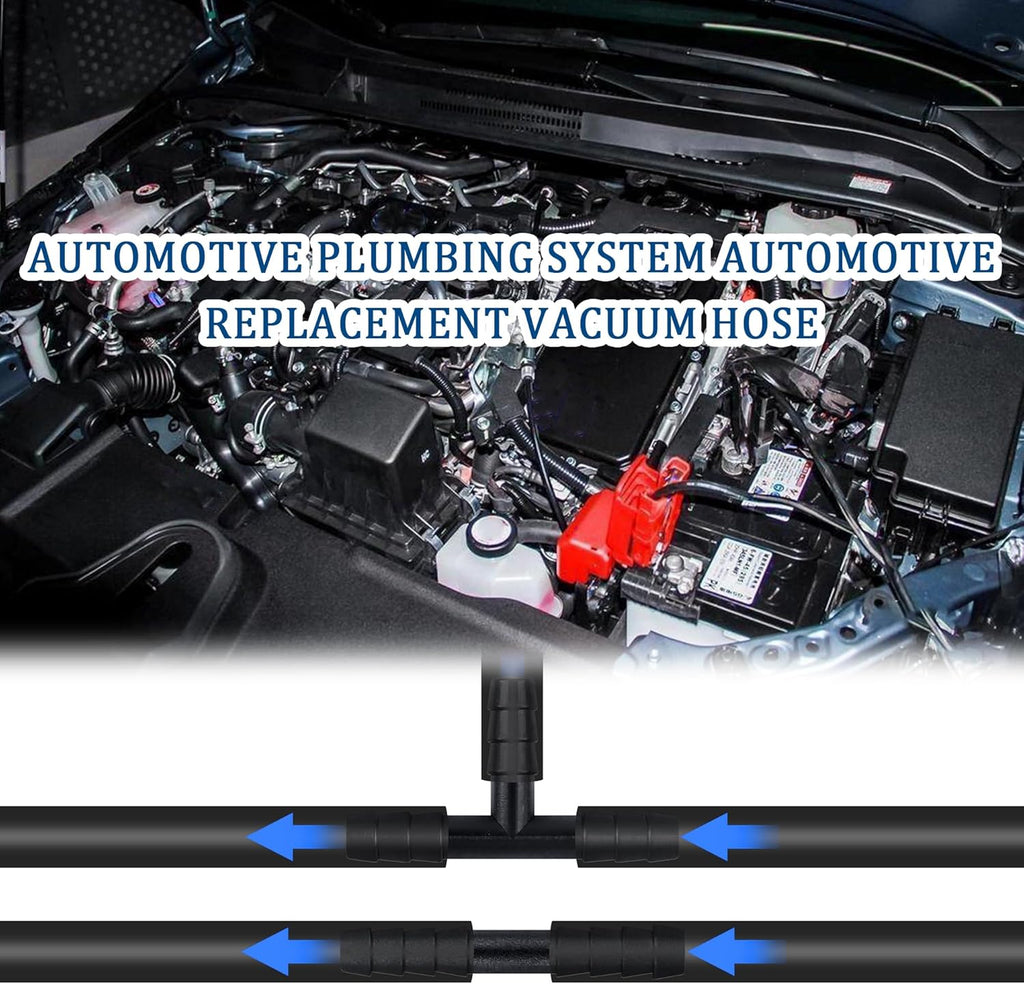 Vacuum Hose Set with IDOD 5  11mm,1PC 9.84Ft Vacuum Hose Automotive+30PCS Vacuum Hoses Adapter