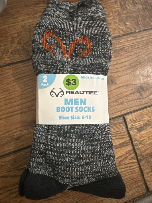 Real tree men’s boot sock