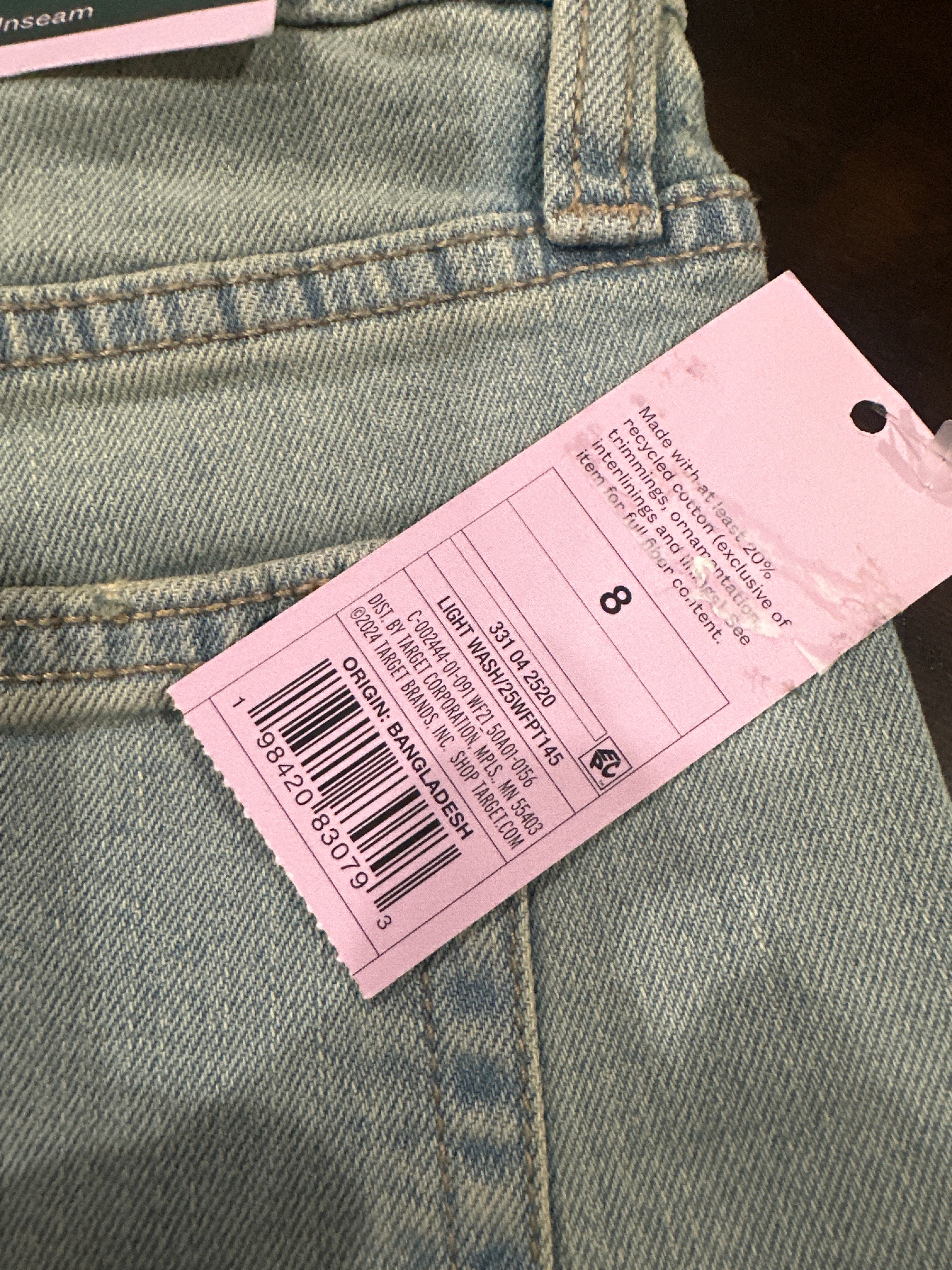 Wild Fable Mid-Rise Straight Leg Distressed Jeans