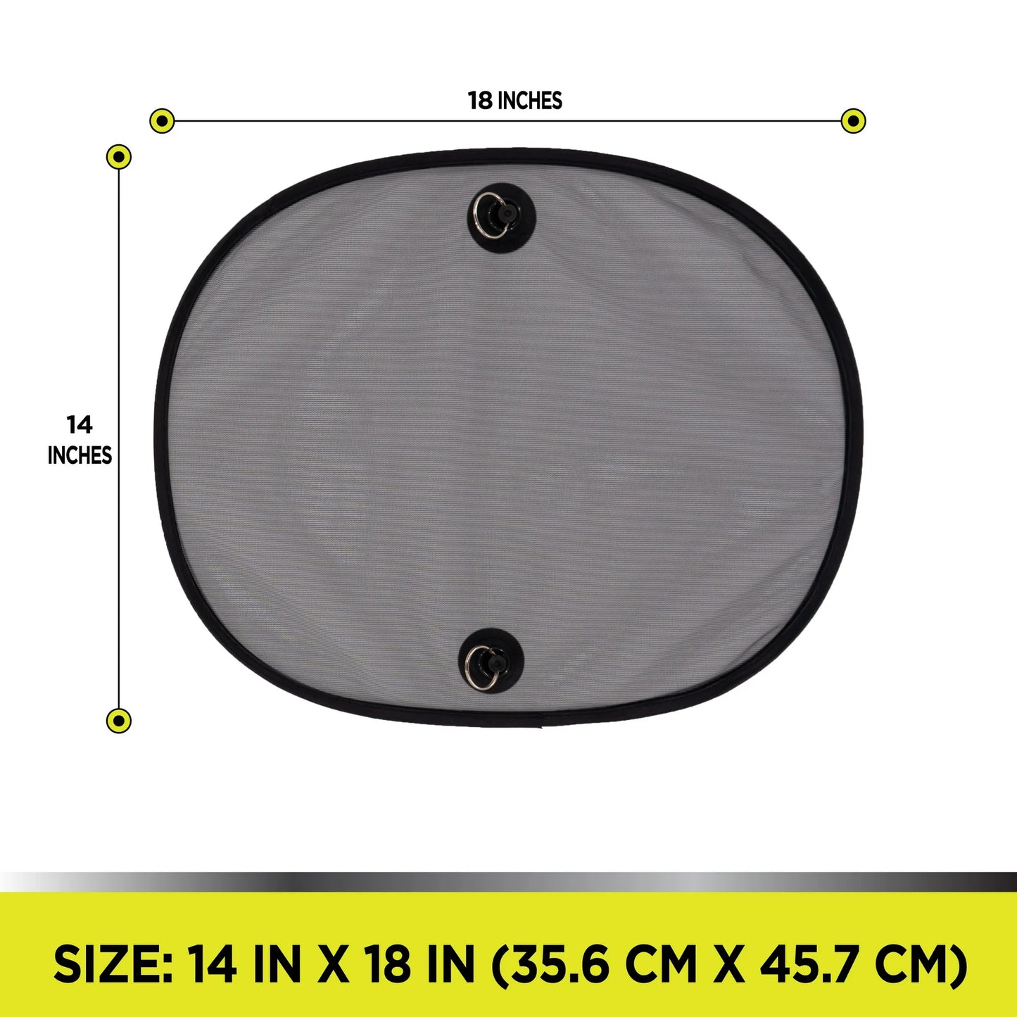 Auto Drive Universal Fit Suction Cup Mesh Side Window Twist Sunshade 2 Counts , 18 x 14