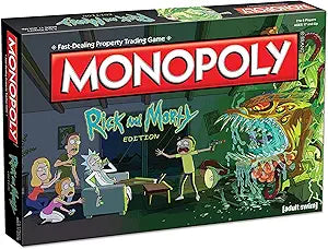 Monopoly Rick and Morty Board Game | Based on the hit Adult Swim series Rick & Morty | Offically Licensed Rick Morty Merchandise | Themed Classic Monopoly Game