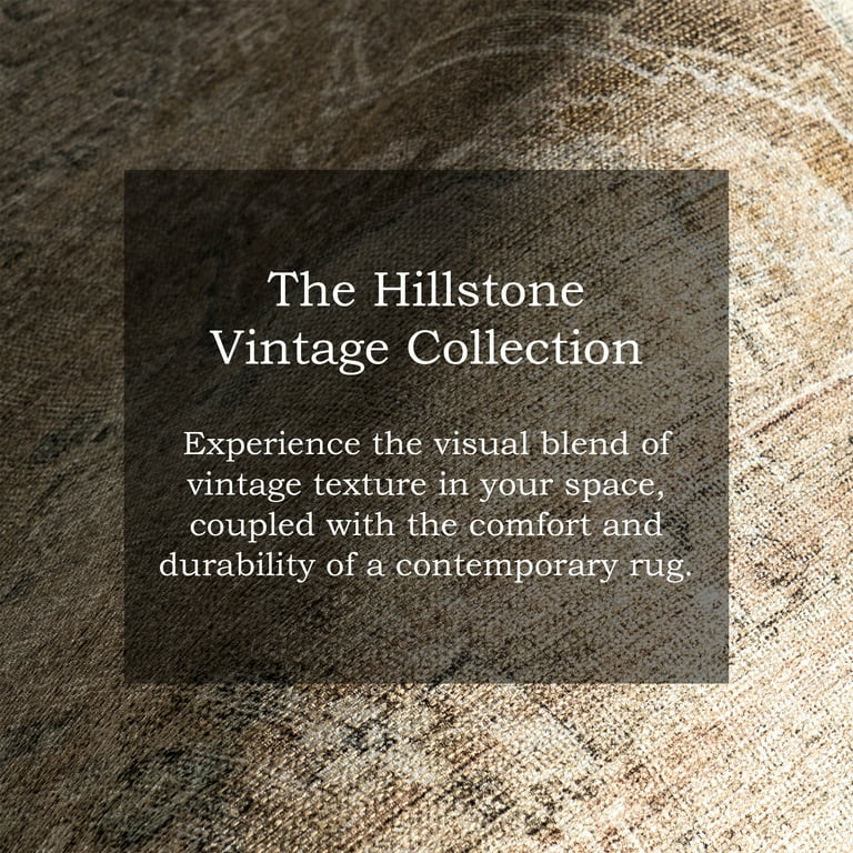 Hillstone Collection Traditional Vintage Medallion Ahmeira Beige 4 ft. x 6 ft. Area Rug
